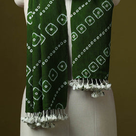 Kutch handwoven merino wool tie-dye bandhani stole 38