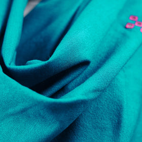 Green - kutch handwoven mirror work acrylic wool shawl 126