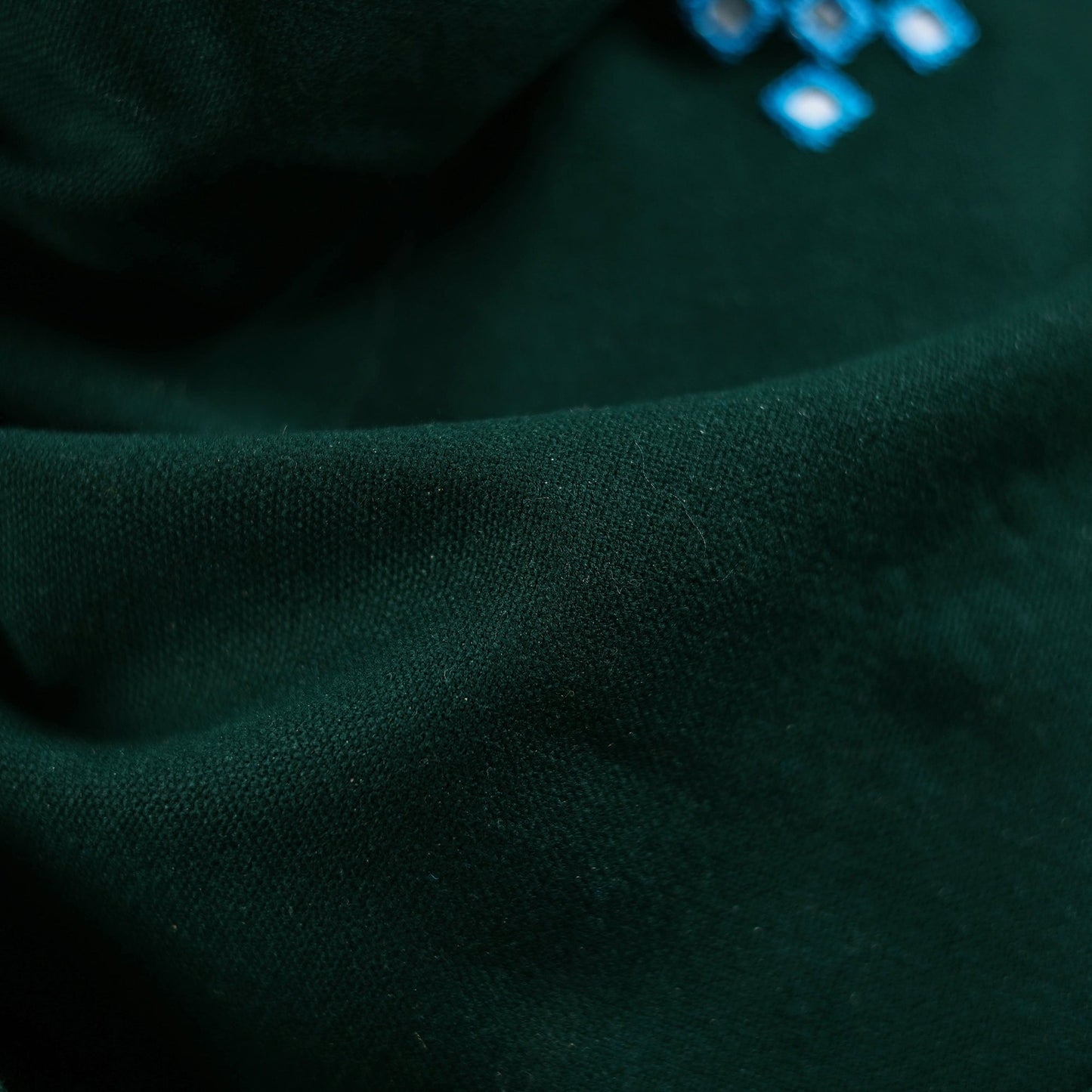 Green - kutch handwoven mirror work acrylic wool shawl 144