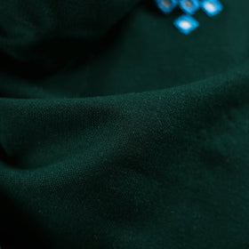 Green - kutch handwoven mirror work acrylic wool shawl 144