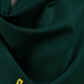 Green - kutch handwoven mirror work acrylic wool shawl 150