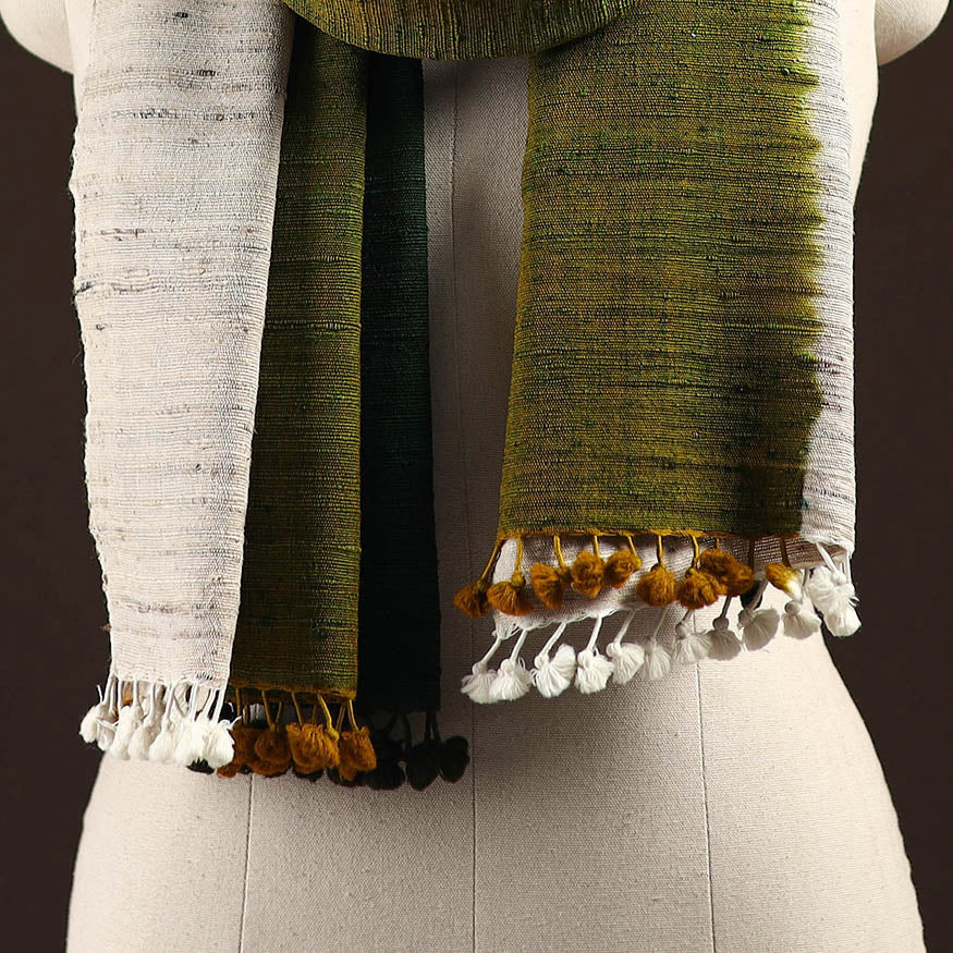 Kutch handwoven three shaded merino wool x katia silk stole