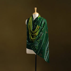 Kutch mirror work handwoven bandhani bagida merino wool