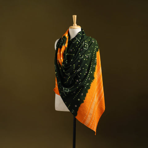 Kutch mirror work handwoven bandhani bagida merino wool