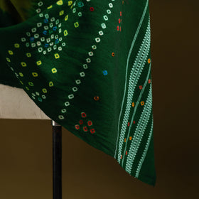 Kutch mirror work handwoven bandhani bagida merino wool