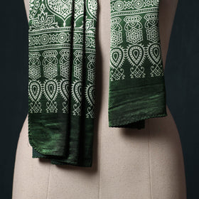 Kutch printed mashru silk stole 19 - handcrafted