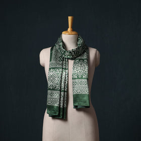 Kutch printed mashru silk stole 22 - handcrafted