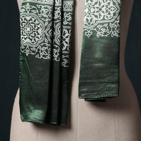 Kutch printed mashru silk stole 23 - handcrafted