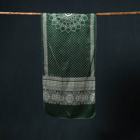 Kutch printed mashru silk stole 23 - handcrafted