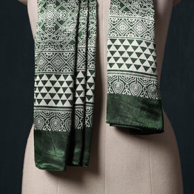 Kutch printed mashru silk stole 28 - handcrafted