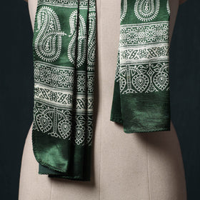 Kutch printed mashru silk stole 33 - handcrafted