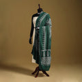 Green - kutch printed rayon dupatta 02 - handcrafted