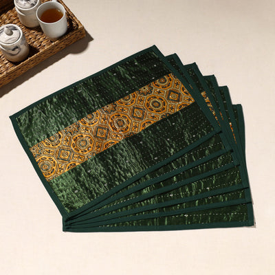  Green Tagai Embroidery Table Mats