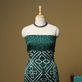 Kutch tie-dye bandhani modal silk 3pc unstitched dress