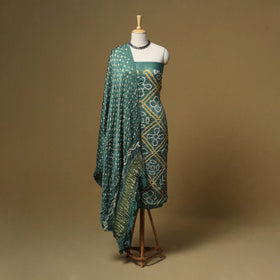 Kutch tie-dye bandhani modal silk 3pc unstitched dress
