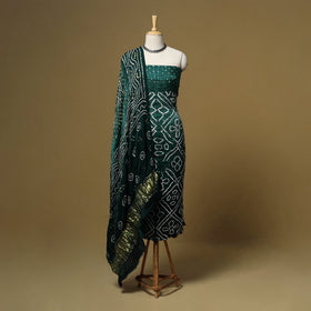 Kutch tie-dye bandhani modal silk 3pc unstitched dress