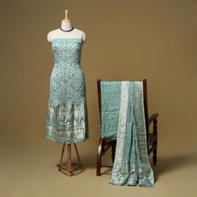 Kutch tie-dye bandhani modal silk meenakari zari work 3pc