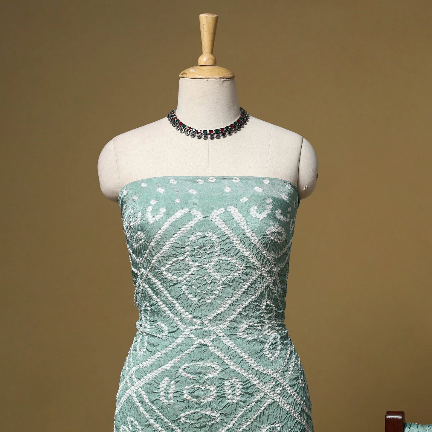 Kutch tie-dye bandhani modal silk meenakari zari work 3pc