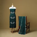 Kutch tie-dye bandhani satin cotton 3pc unstitched dress
