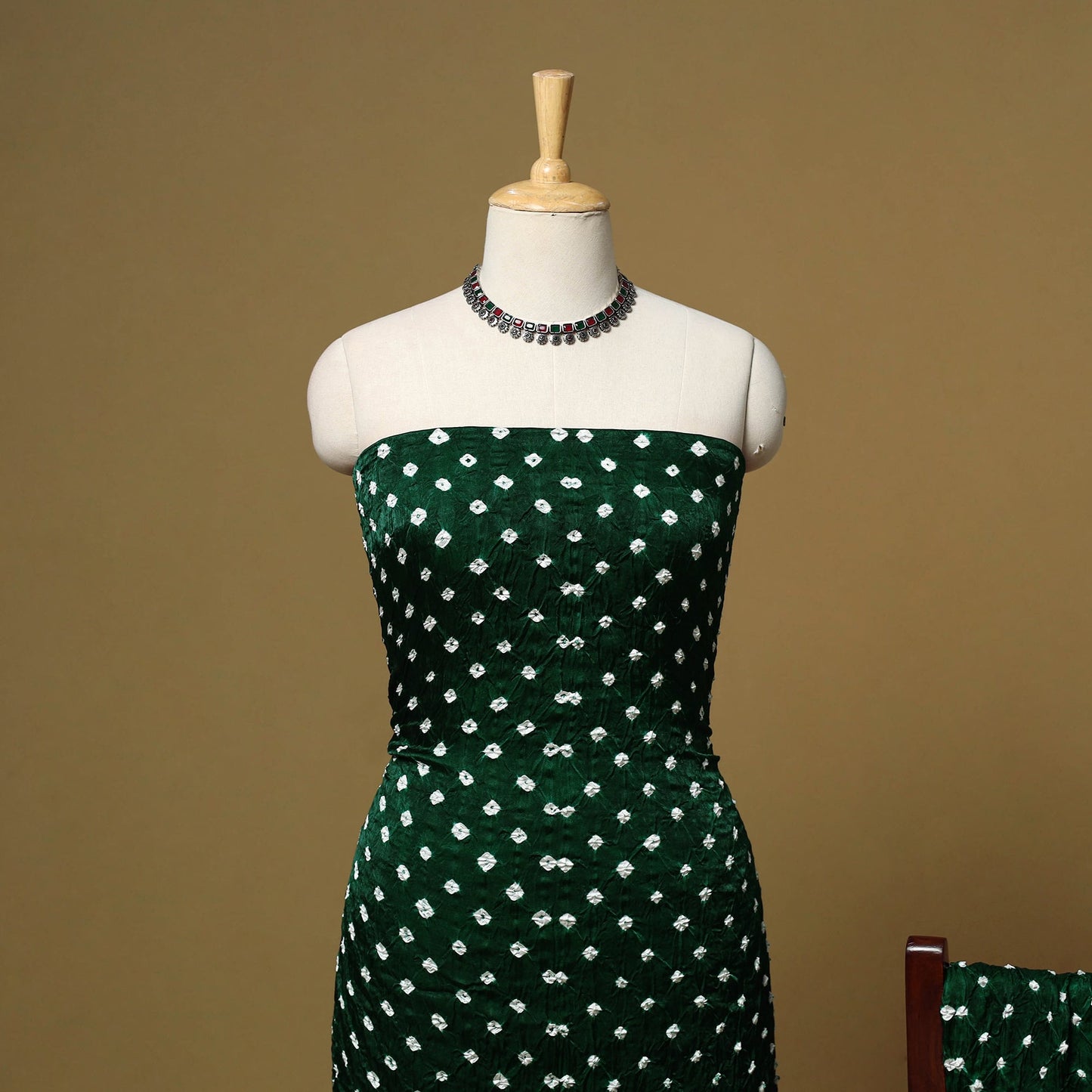 Kutch tie-dye bandhani shibori modal silk 3pc unstitched