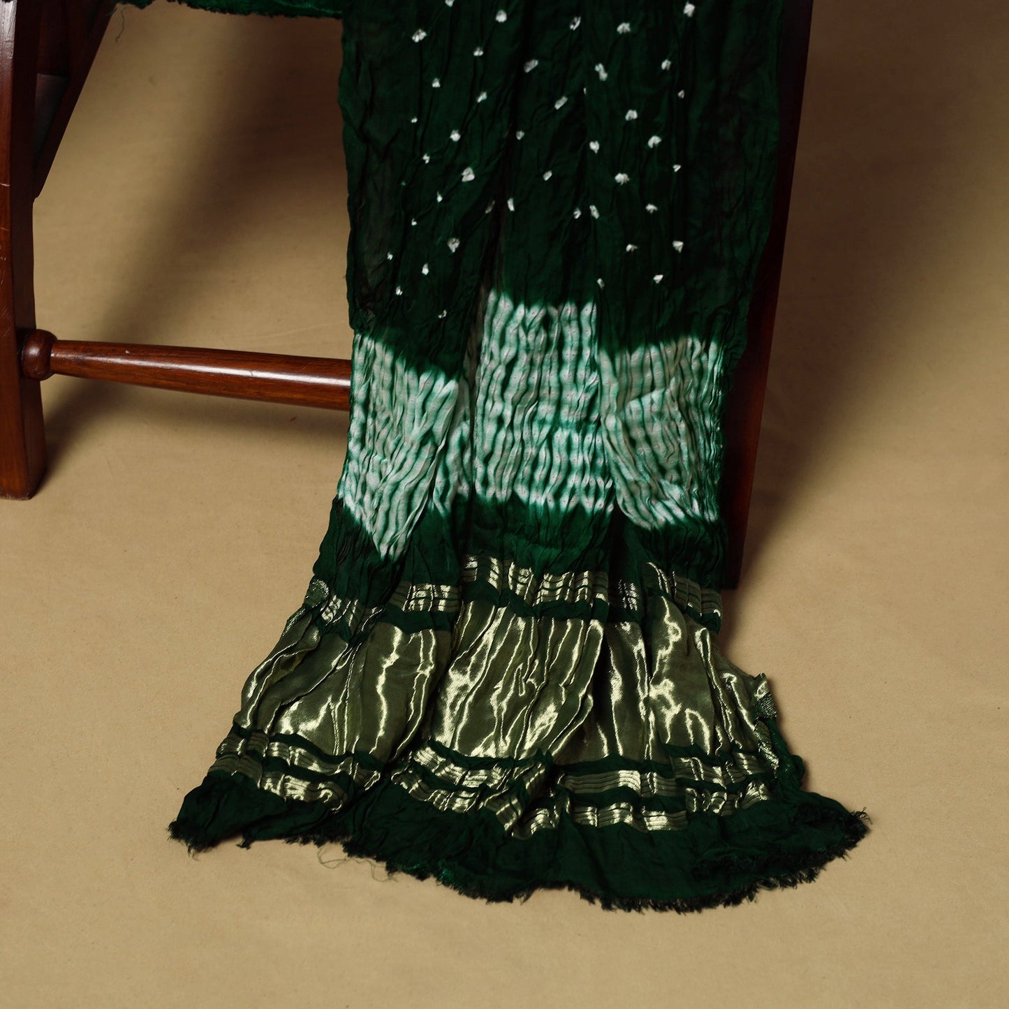 Kutch tie-dye bandhani shibori modal silk 3pc unstitched