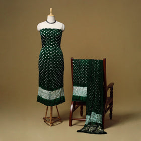 Kutch tie-dye bandhani shibori modal silk 3pc unstitched