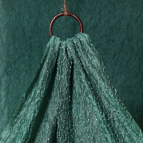 Green - kutch tie-dye chanderi silk bandhani fabric 09