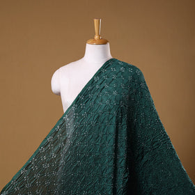 Green - kutch tie-dye chanderi silk bandhani fabric 15