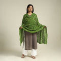 Buy Green Kutch Tie-Dye Cotton Bandhani Dupatta