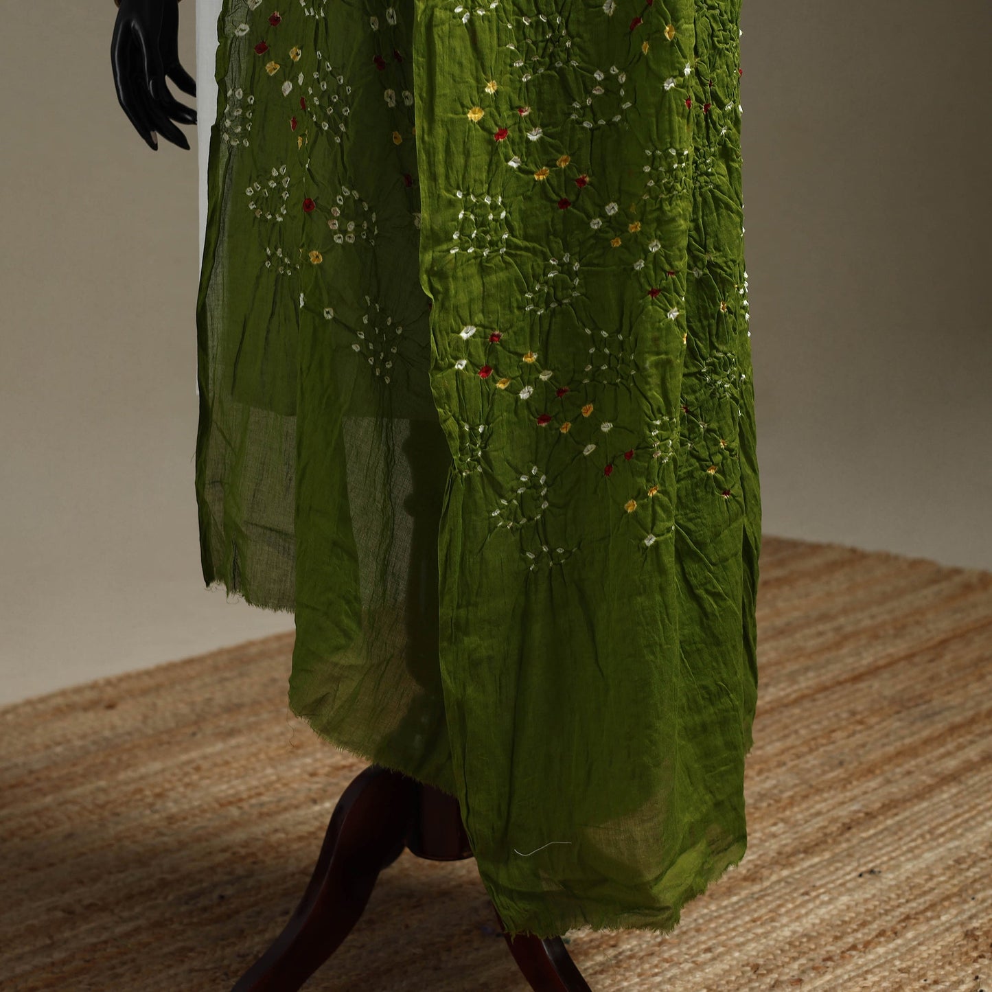 Kutch tie-dye cotton bandhani dupatta 104 - handcrafted