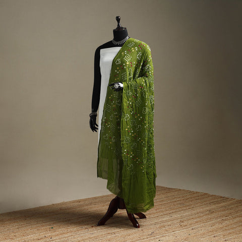 Kutch tie-dye cotton bandhani dupatta 104 - handcrafted