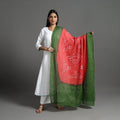 Green - kutch tie-dye cotton bandhani dupatta 11