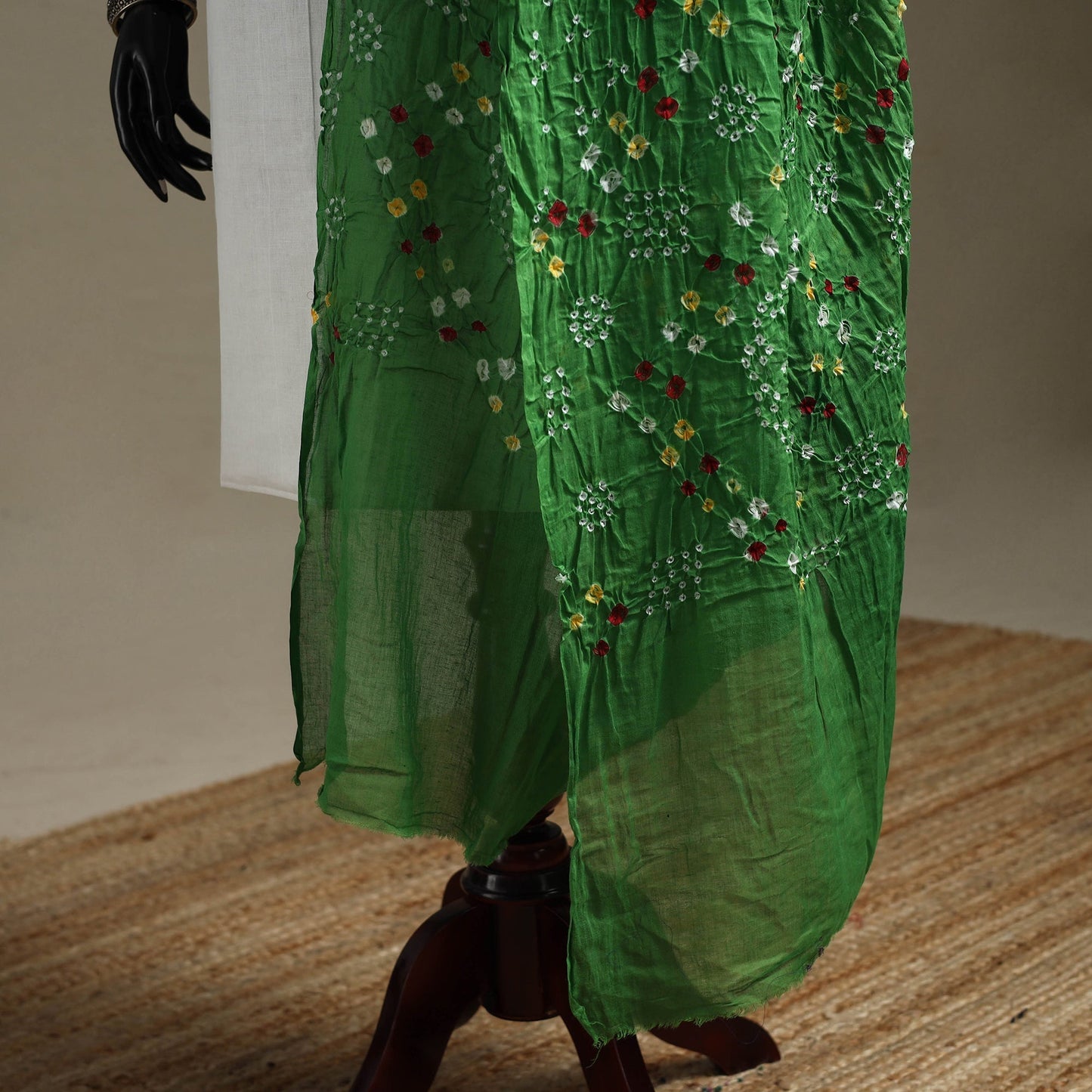 Kutch tie-dye cotton bandhani dupatta 110 - handcrafted