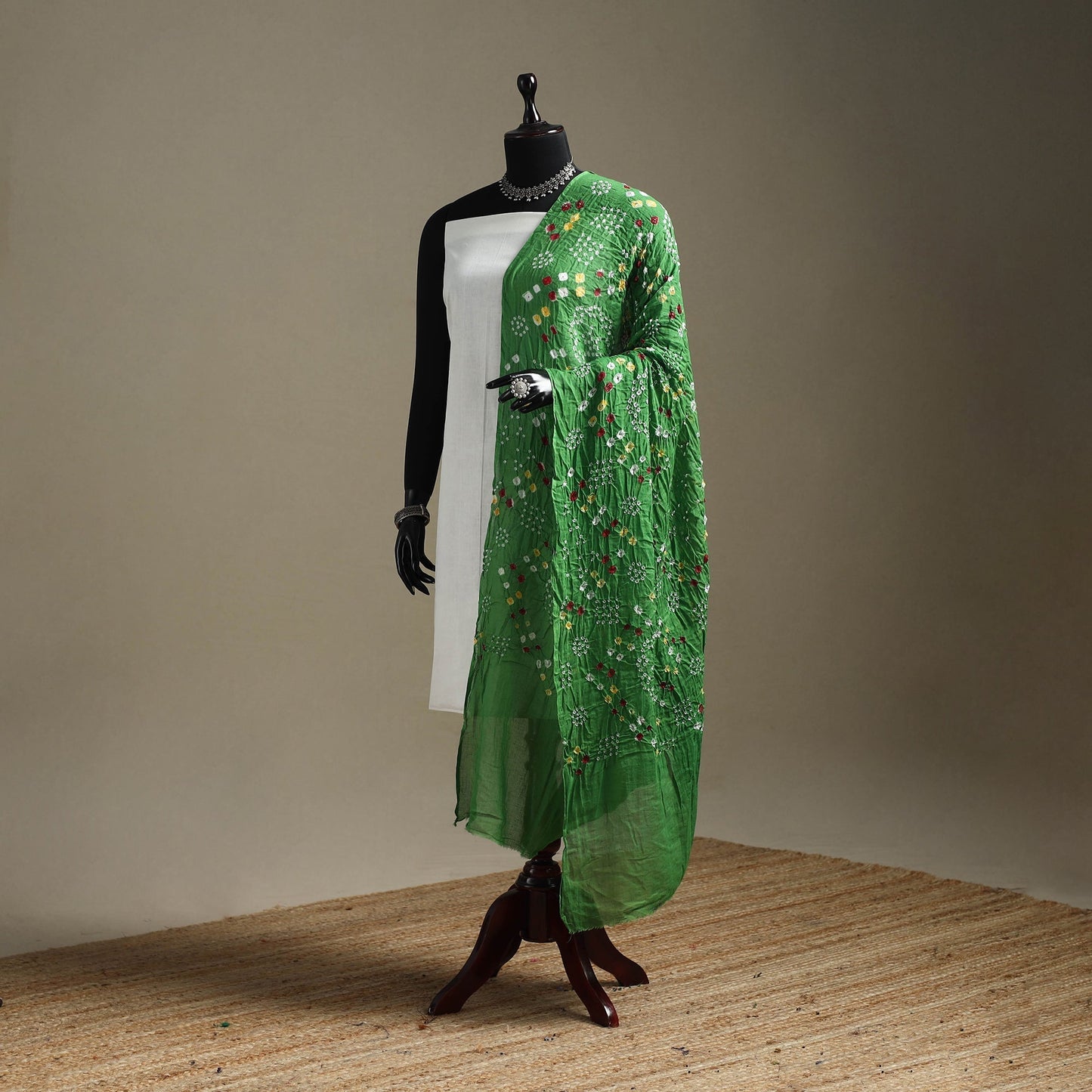 Kutch tie-dye cotton bandhani dupatta 110 - handcrafted