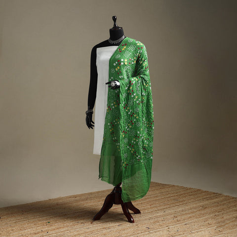 Kutch tie-dye cotton bandhani dupatta 110 - handcrafted