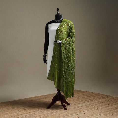 Kutch tie-dye cotton bandhani dupatta 123 - handcrafted