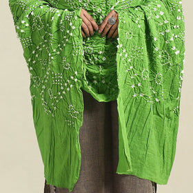 Buy Green Kutch Tie-Dye Cotton Bandhani Dupatta