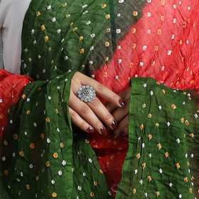 Shop Authentic Green Bandhani Cotton Dupatta Online