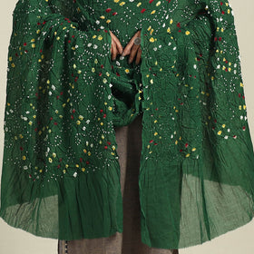 Buy Green Kutch Tie-Dye Cotton Bandhani Dupatta