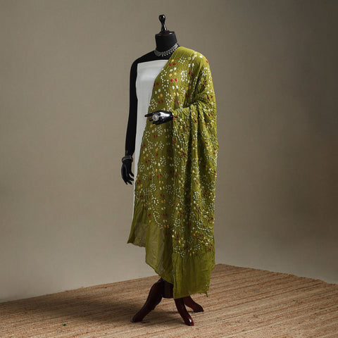 Kutch tie-dye cotton bandhani dupatta 65 - handcrafted