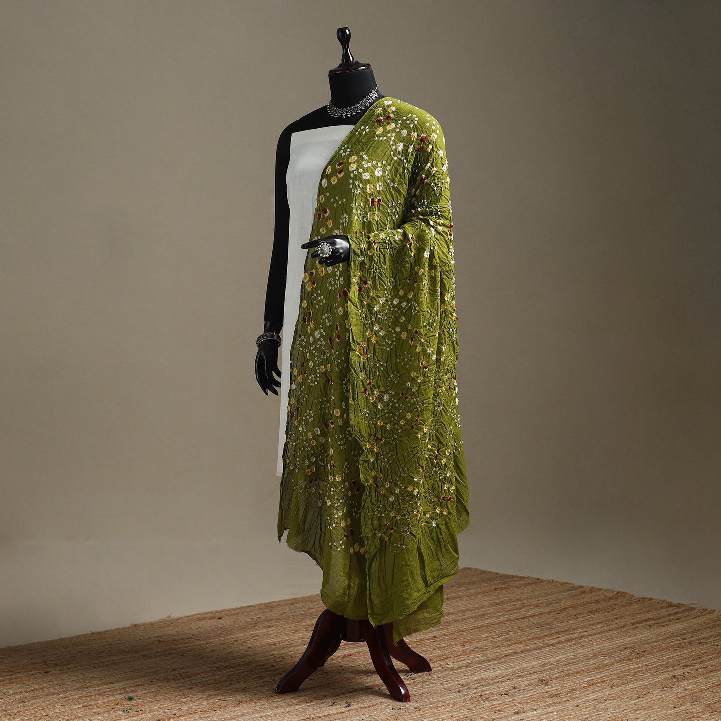 Kutch tie-dye cotton bandhani dupatta 72 - handcrafted