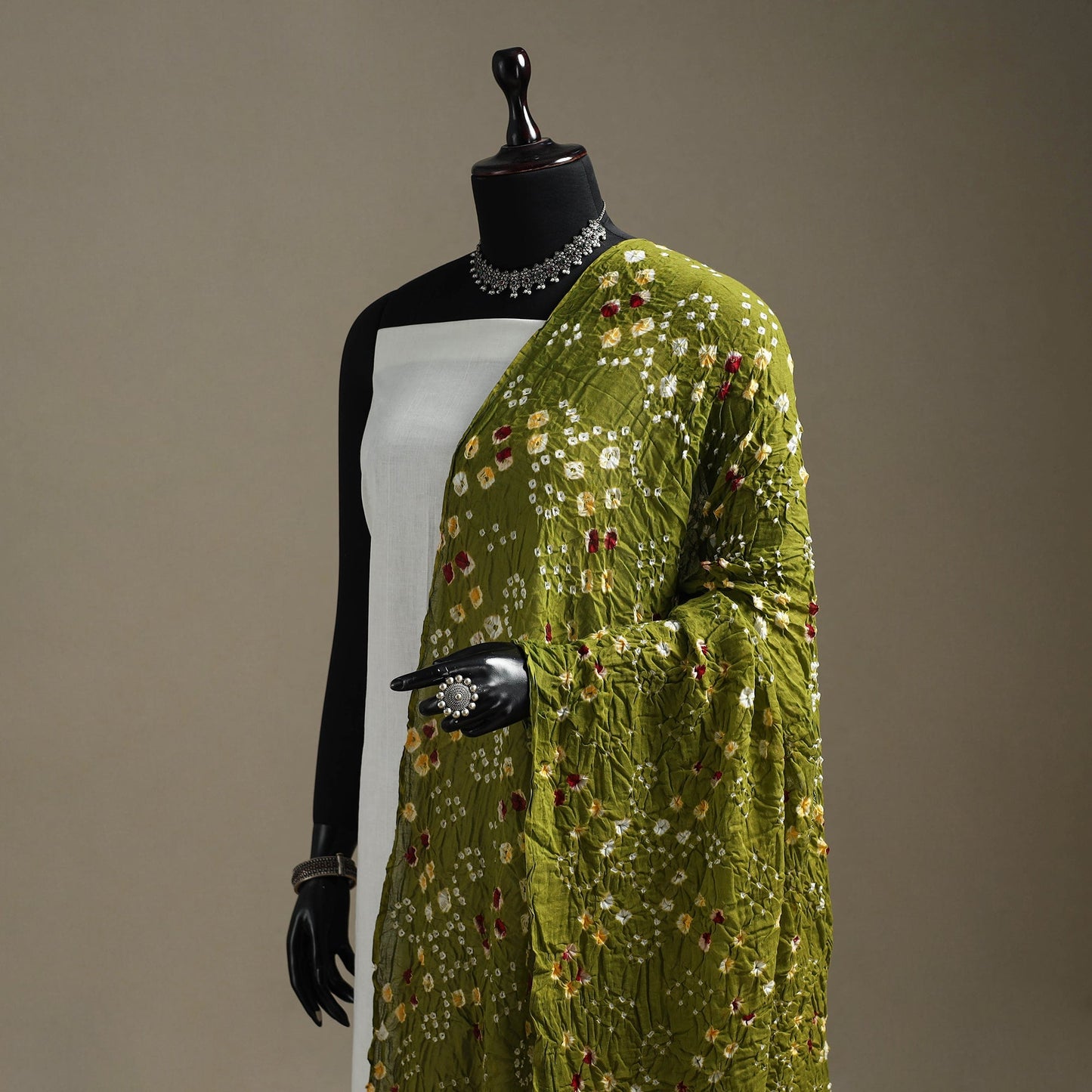 Kutch tie-dye cotton bandhani dupatta 72 - handcrafted