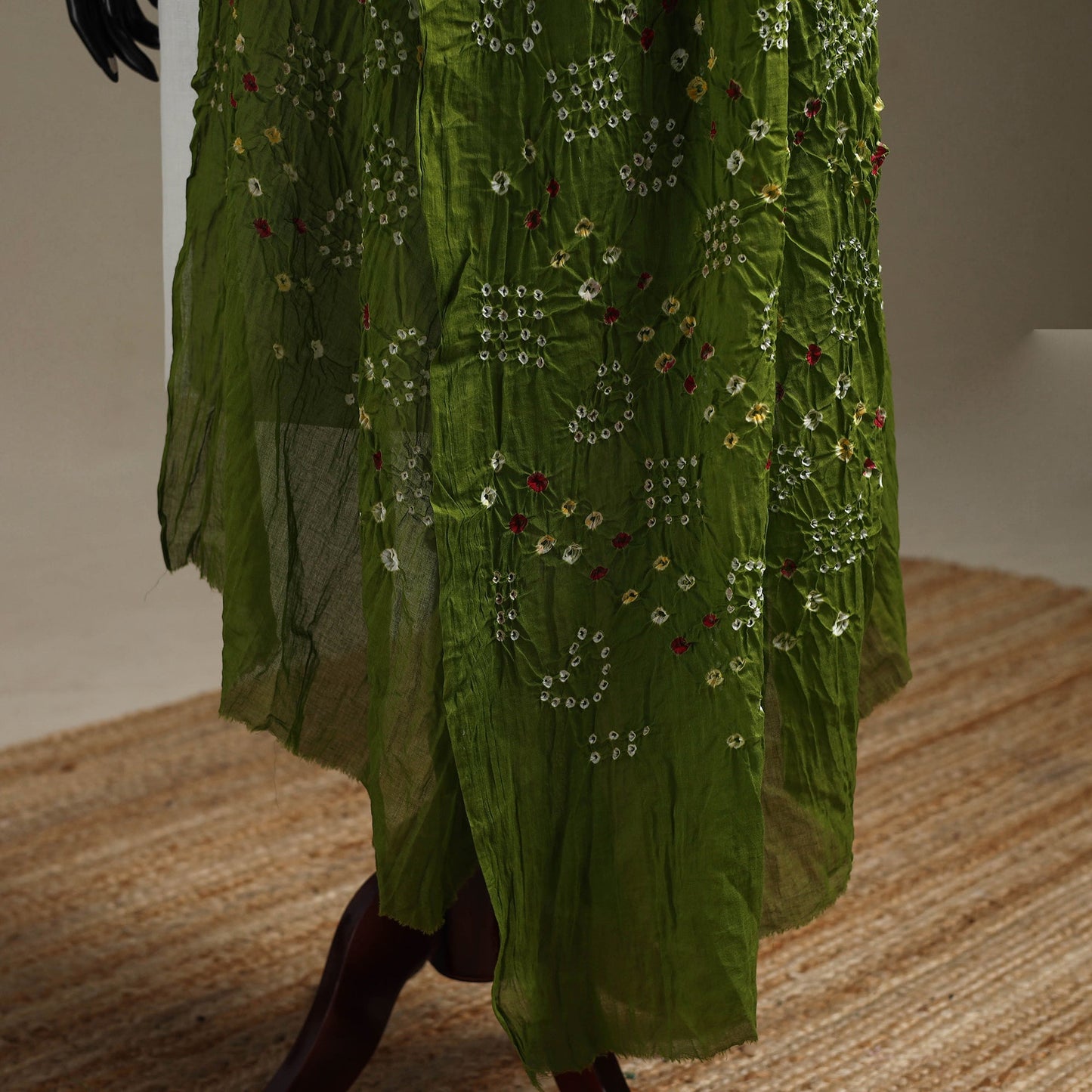 Kutch tie-dye cotton bandhani dupatta 75 - handcrafted