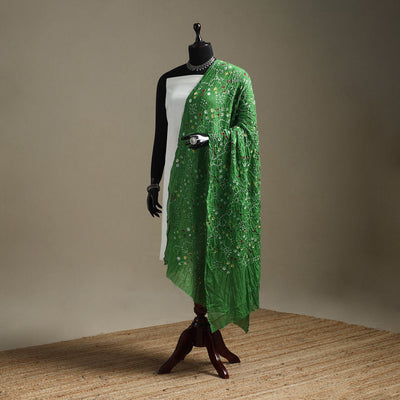 Kutch tie-dye cotton bandhani dupatta 83 - handcrafted