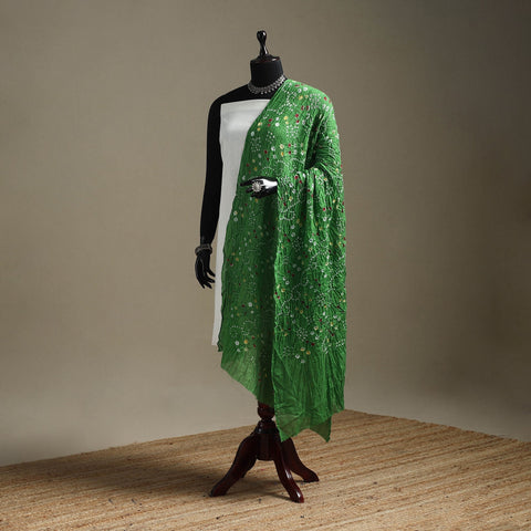 Kutch tie-dye cotton bandhani dupatta 83 - handcrafted