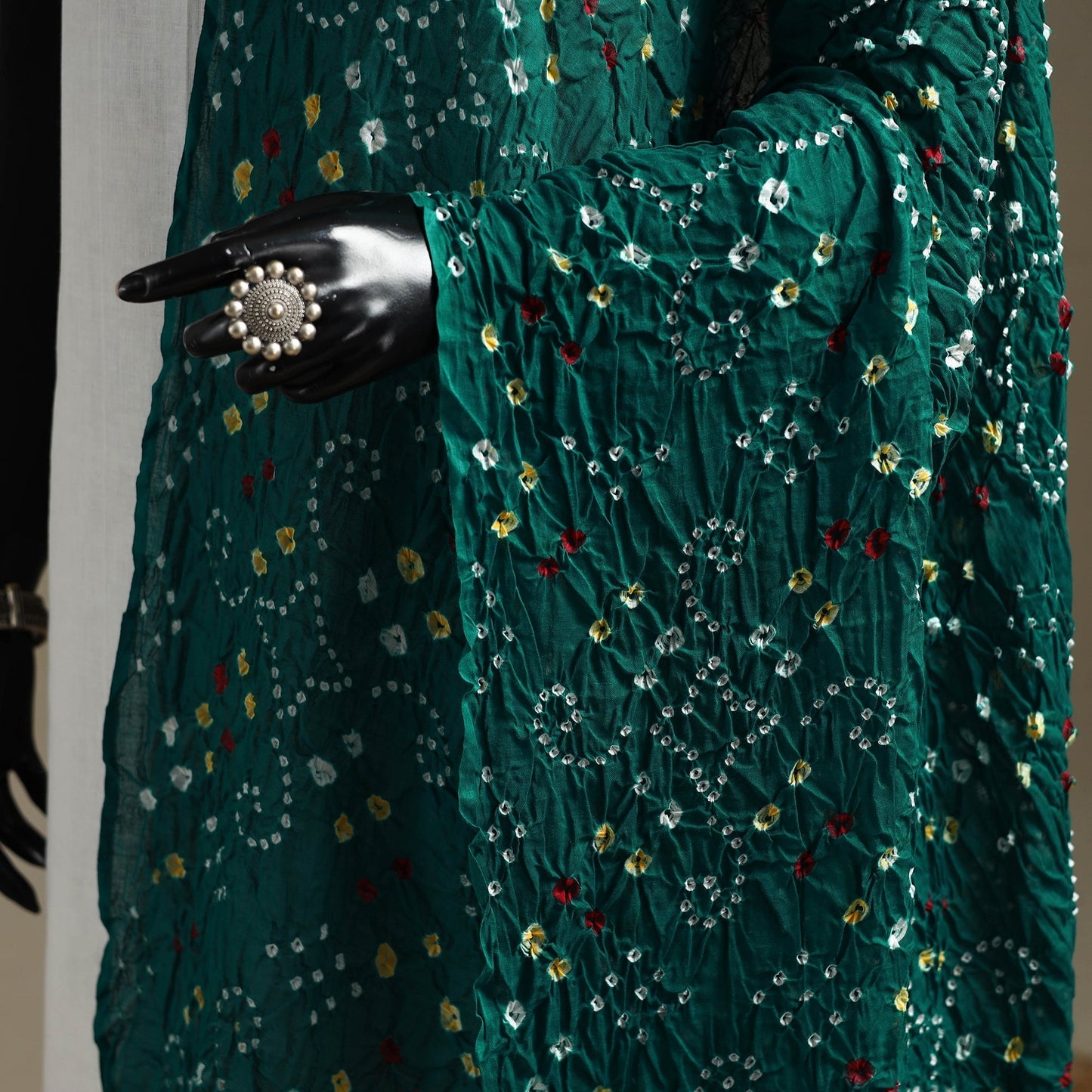 Kutch tie-dye cotton bandhani dupatta 93 - handcrafted