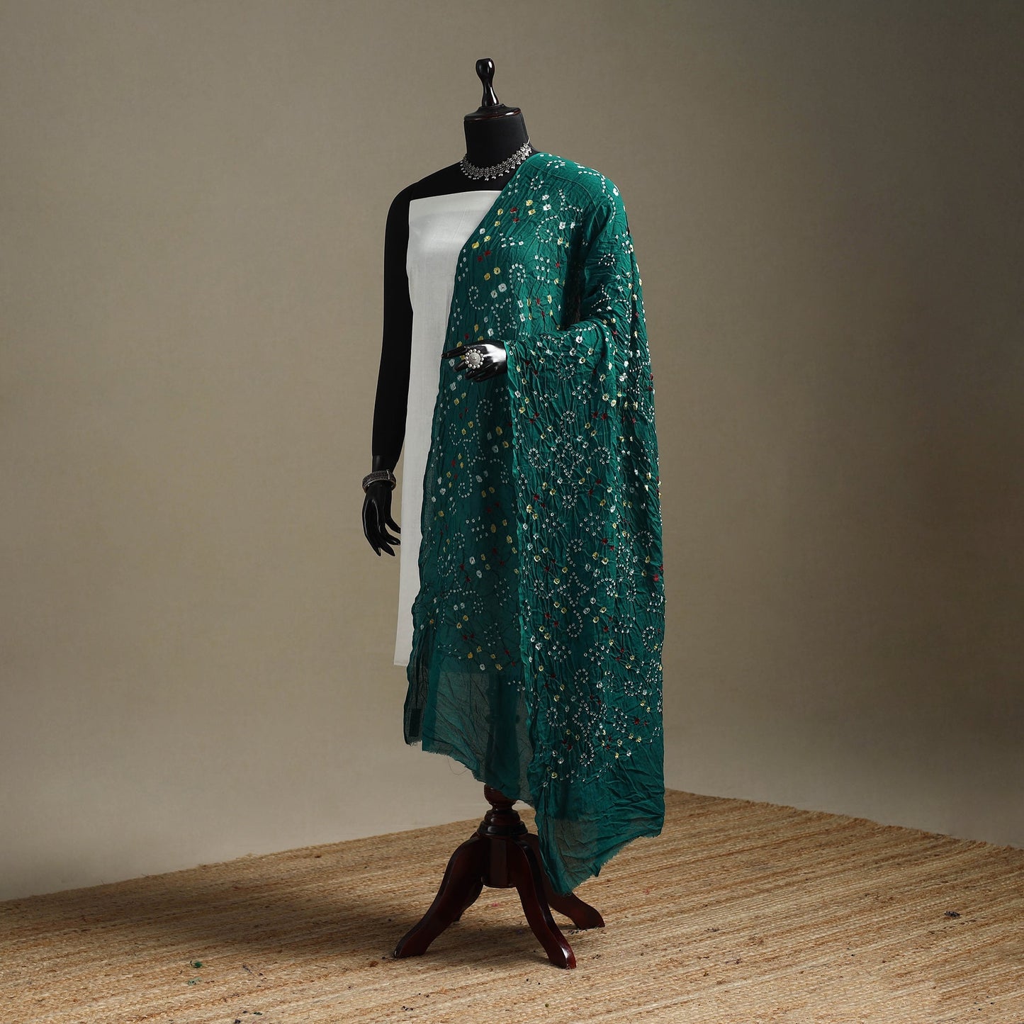 Kutch tie-dye cotton bandhani dupatta 93 - handcrafted