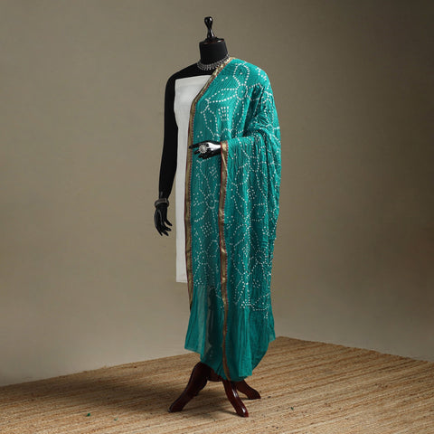 Kutch tie-dye cotton bandhani dupatta with border 24