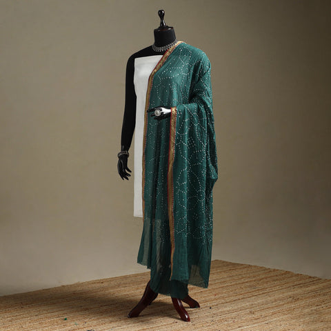 Kutch tie-dye cotton bandhani dupatta with border 41