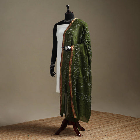 Kutch tie-dye cotton bandhani dupatta with border 48